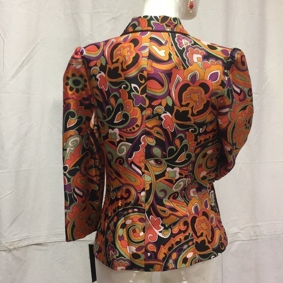 NWT 4 Victor Costa Blazer Beautiful Beads & Print - Picture 4 of 8